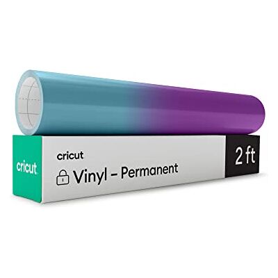 Cricut Koud geactiveerd kleurveranderend vinyl permanent, turkoois <-> paars Cricut Koud geactiveerd kleurveranderend vinyl permanent, turkoois <-> paars