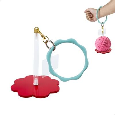 xyuayamz Draadhouder voor pop, wollen wikkelaar, draadhouder met armband, om klitten en verkeerde uitlijning te voorkomen, haakcadeau voor liefhebbers van breien, acryl xyuayamz Draadhouder voor pop, wollen wikkelaar, draadhouder met armband, om klitten en verkeerde uitlijning te voorkomen, haakcadeau voor liefhebbers van breien, acryl