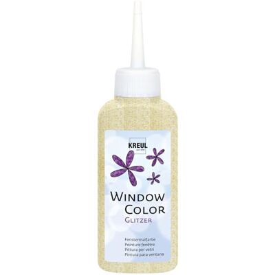 KREUL Window Color 42727 glitter raamverf op waterbasis voor gladde oppervlakken zoals glas, spiegels en tegels, goud glitter, 80 ml KREUL Window Color 42727 glitter raamverf op waterbasis voor gladde oppervlakken zoals glas, spiegels en tegels, goud glitter, 80 ml