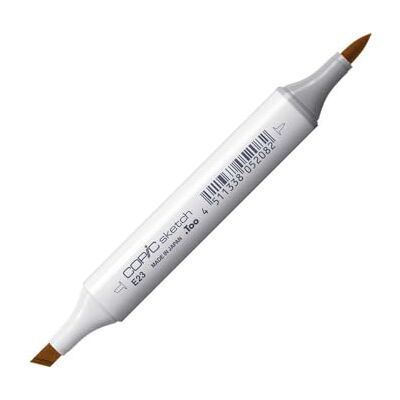 Copic Sketch marker type E 23 hazelnoot professionele marker op alcoholbasis met super borstelpunt en middelste punt Copic Sketch marker type E 23 hazelnoot professionele marker op alcoholbasis met super borstelpunt en middelste punt