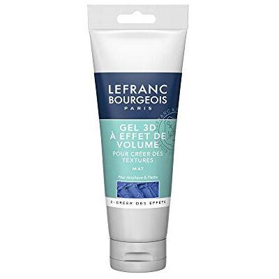 Lefranc Bourgeois Lefranc & Bourgeois 300667 3D matte gel voor volume-effecten van glanzende acrylverf, niet-vergeelde afwerking, 120 ml fles, transparant Lefranc Bourgeois Lefranc & Bourgeois 300667 3D matte gel voor volume-effecten van glanzende acrylverf, niet-vergeelde afwerking, 120 ml fles, transparant