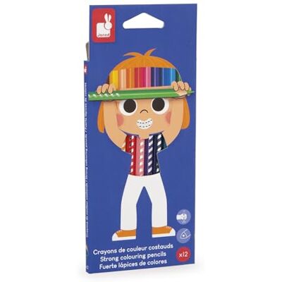 Janod 12 kleurpotloden kleuren en tekenen ergonomische driehoekige vorm en duurzame vulling creatieve hobby's en handmatige activiteiten vanaf 3 jaar J07408 Janod 12 kleurpotloden kleuren en tekenen ergonomische driehoekige vorm en duurzame vulling creatieve hobby's en handmatige activiteiten vanaf 3 jaar J07408