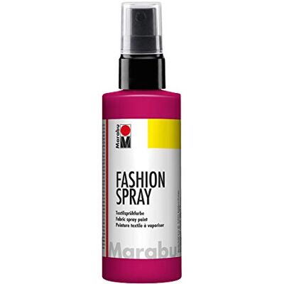 Marabu 17190050005 Fashion Spray frambozen 100 ml, textielspuitverf, m. Pompverstuiver, voor licht textiel, zachte grip, eenvoudige bevestiging, wasbaar tot 40 °C, geweldige effecten op stof Marabu 17190050005 Fashion Spray frambozen 100 ml, textielspuitverf, m. Pompverstuiver, voor licht textiel, zachte grip, eenvoudige bevestiging, wasbaar tot 40 °C, geweldige effecten op stof