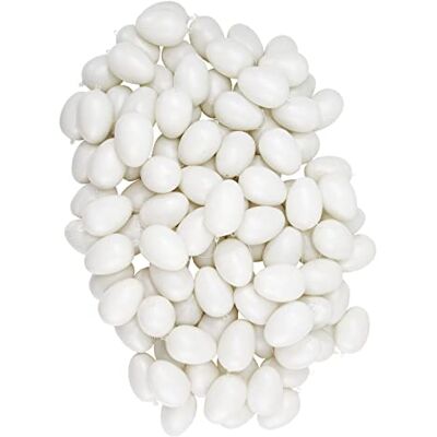 Idena 10038323 XXL paaseieren set met 100 witte kunststof eieren om te knutselen, schilderen, lijmen en ophangen, voor het versieren van boeketten en takken bij Pasen Idena 10038323 XXL paaseieren set met 100 witte kunststof eieren om te knutselen, schilderen, lijmen en ophangen, voor het versieren van boeketten en takken bij Pasen