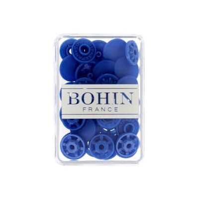 Bohin kunststof koningsblauw (13 mm) drukknopen 8 stuks Bohin kunststof koningsblauw (13 mm) drukknopen 8 stuks