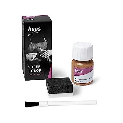 Kaps Verf voor Leren Schoenen en Tassen en Textiel, Met Spons en Kwast, Super Color, 70 Kleuren (109 Gazelle) 25 ml - 0,85 fl. Oz. Kaps Verf voor Leren Schoenen en Tassen en Textiel, Met Spons en Kwast, Super Color, 70 Kleuren (109 Gazelle) 25 ml - 0,85 fl. Oz.