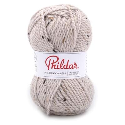 Phildar RANDONNEES Phil wol Breiwol 10% alpaca, 40% wol, 5% viscose, 45% acryl naald nr. 4,5 kleur mist Phildar RANDONNEES Phil wol Breiwol 10% alpaca, 40% wol, 5% viscose, 45% acryl naald nr. 4,5 kleur mist