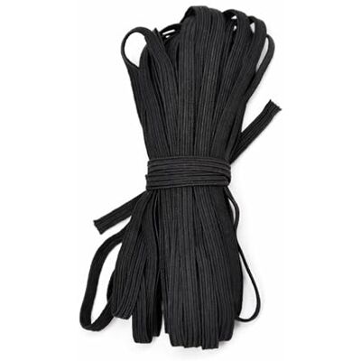 Trimming Shop 5 mm zwart elastisch koord 10 m polyester (70%) en rubber (30%) voor naaien, knutselen, woondecoratie Trimming Shop 5 mm zwart elastisch koord 10 m polyester (70%) en rubber (30%) voor naaien, knutselen, woondecoratie