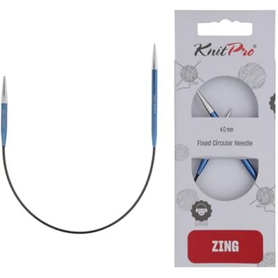 KnitPro Zing asymmetrische ronde naalden 25 cm 4 mm KnitPro Zing asymmetrische ronde naalden 25 cm 4 mm