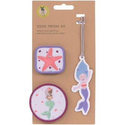 Lässig Schoolbadges en hangers set, Blauwgroen, Set hangers en patches Lässig Schoolbadges en hangers set, Blauwgroen, Set hangers en patches