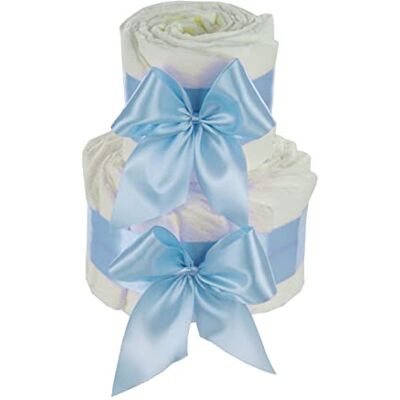 dubistda -WINDELTORTEN- Doe-het-zelf luiertaart Geboortecadeau voor jongens en meisjes 2 etages Blauw dubistda -WINDELTORTEN- Doe-het-zelf luiertaart Geboortecadeau voor jongens en meisjes 2 etages Blauw