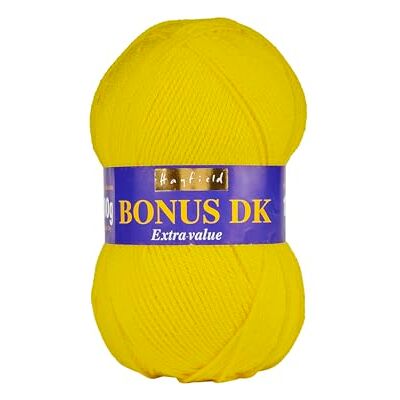 Sirdar Hayfield Bonus DK dubbel breigaren Sunshine (555), 100g Sirdar Hayfield Bonus DK dubbel breigaren Sunshine (555), 100g