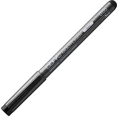 Copic Multiliner 0,05 mm, zwart, fineliner met fijne punt en waterbestendige pigmentinkt Copic Multiliner 0,05 mm, zwart, fineliner met fijne punt en waterbestendige pigmentinkt