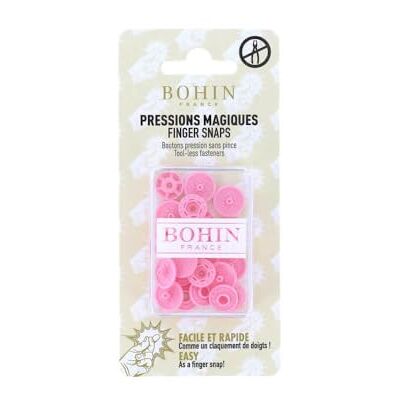 Bohin kunststof roze (13 mm) drukknopen 8 stuks Bohin kunststof roze (13 mm) drukknopen 8 stuks
