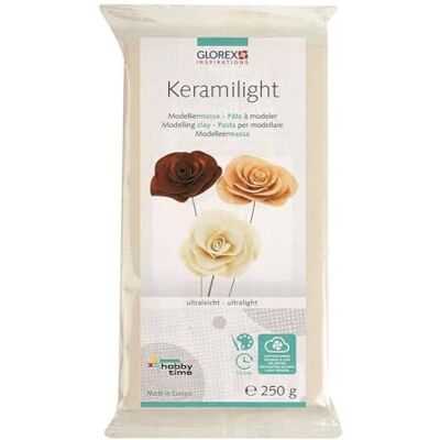 GLOREX 6 8070 502 Keramilight, modelleermassa, ultralicht, 250 g, wit GLOREX 6 8070 502 Keramilight, modelleermassa, ultralicht, 250 g, wit
