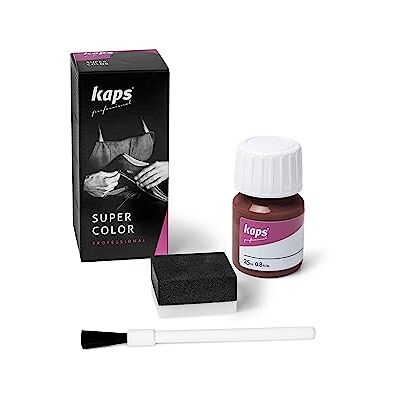 Kaps Verf voor Leren Schoenen en Tassen en Textiel, Met Spons en Kwast, Super Color, 70 Kleuren (156 Cherry Morello Cherry) 25ml - 0.85 fl. Oz. Kaps Verf voor Leren Schoenen en Tassen en Textiel, Met Spons en Kwast, Super Color, 70 Kleuren (156 Cherry Morello Cherry) 25ml - 0.85 fl. Oz.