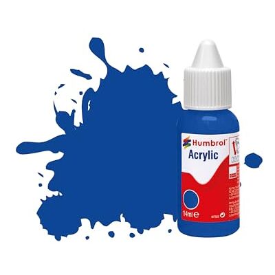 Humbrol Acrylverf, nr. 14, Frans blauw, glanzend, DB0014 Humbrol Acrylverf, nr. 14, Frans blauw, glanzend, DB0014
