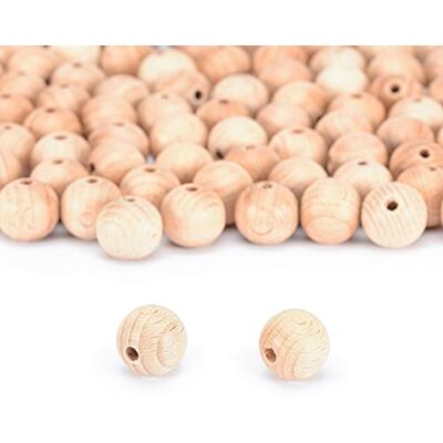 Creative Hout, onbehandeld, diameter 18 mm, 100 stuks, ronde parels voor creatieve vrije tijd, ambachtelijke decoratie, sieraden en meer score, hout, 18 mm, set Creative Hout, onbehandeld, diameter 18 mm, 100 stuks, ronde parels voor creatieve vrije tijd, ambachtelijke decoratie, sieraden en meer score, hout, 18 mm, set