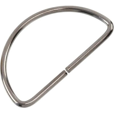 AERZETIX Set van 12 D-ringen met halve maan lussen 40 mm lederwaren voor fournituren en handwerk van metaal in grafietkleur AERZETIX Set van 12 D-ringen met halve maan lussen 40 mm lederwaren voor fournituren en handwerk van metaal in grafietkleur