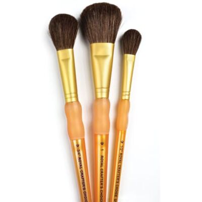 Royal & Langnickel Crafter's Choice Camel Brush Set-3/Pkg RCC231 Royal & Langnickel Crafter's Choice Camel Brush Set-3/Pkg RCC231