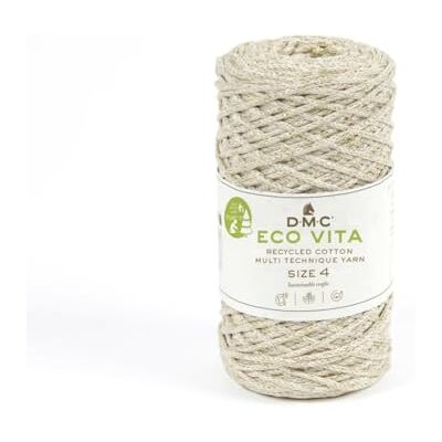 DMC Eco Vita 4 metallic gerecycled katoengaren plantetiketten 250 g 200 m DMC Eco Vita 4 metallic gerecycled katoengaren plantetiketten 250 g 200 m