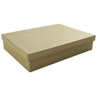 décopatch CLDPBT031 kartonnen maché-box, vierkant, A5, 16,5 x 22,5 x 4,5 cm, bruin décopatch CLDPBT031 kartonnen maché-box, vierkant, A5, 16,5 x 22,5 x 4,5 cm, bruin