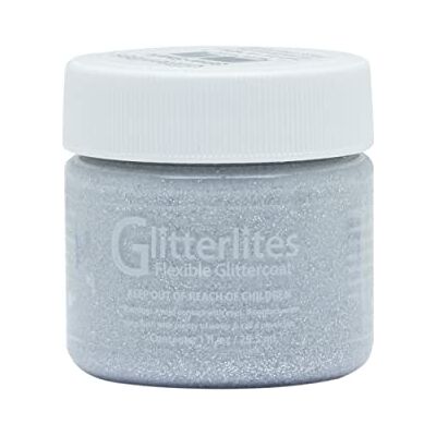 Angelus glitterverf, flexibel, zilverkleurig Angelus glitterverf, flexibel, zilverkleurig