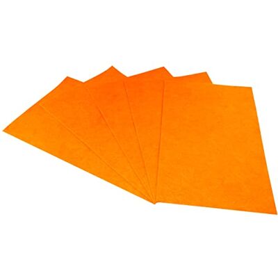 AERZETIX C54271 – 5 vellen vilt/geperst vilt 190 x 290 mm – accessoires voor knutselwerk, decoratie/naaien – kleur oranje AERZETIX C54271 – 5 vellen vilt/geperst vilt 190 x 290 mm – accessoires voor knutselwerk, decoratie/naaien – kleur oranje