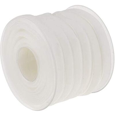 POFET Rol fluwelen lint, 18,1 m x 10 mm breed, voor knutselen en decoreren, wit POFET Rol fluwelen lint, 18,1 m x 10 mm breed, voor knutselen en decoreren, wit