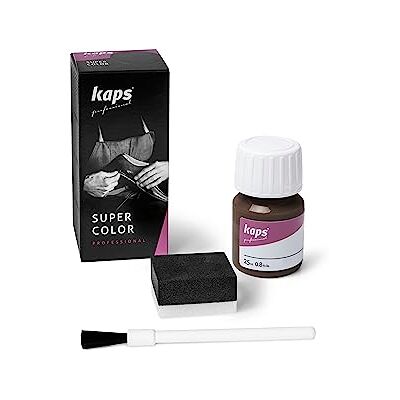 Kaps Verf voor schoenen en leren tassen en textiel, met spons en kwast, Super Color, 70 kleuren (139 Medium Bruin) 25 ml - 0,85 fl. Oz. Kaps Verf voor schoenen en leren tassen en textiel, met spons en kwast, Super Color, 70 kleuren (139 Medium Bruin) 25 ml - 0,85 fl. Oz.