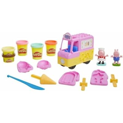 Play-Doh Peppa Pig en de ijswagen, met Peppa, George en 5 potten modelleerpasta vanaf 3 jaar Play-Doh Peppa Pig en de ijswagen, met Peppa, George en 5 potten modelleerpasta vanaf 3 jaar
