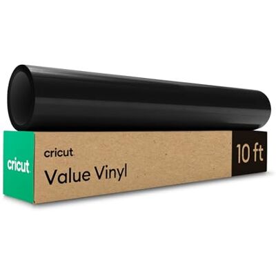 Cricut Permanent zelfklevende vinylrol voor alle snijmachines, 3 m, zwart Cricut Permanent zelfklevende vinylrol voor alle snijmachines, 3 m, zwart