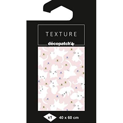 décopatch TD844C Textuurpapier, 40 x 60 cm, roze décopatch TD844C Textuurpapier, 40 x 60 cm, roze
