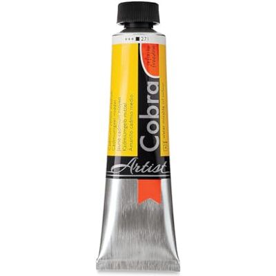 Cobra Artist Water mengbare olieverf tube medium cadmiumgeel 271-40 ml ondoorzichtig uitstekende lichtechtheid oplosmiddelvrij Cobra Artist Water mengbare olieverf tube medium cadmiumgeel 271-40 ml ondoorzichtig uitstekende lichtechtheid oplosmiddelvrij
