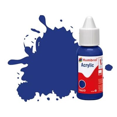 Humbrol Acrylverf voor modelbouw, DB0025 nr. 25, mat blauw (14 ml), acrylverf voor modellen, kunststof, metaal, hout, glas, keramiek en meer, acrylverffles Humbrol Acrylverf voor modelbouw, DB0025 nr. 25, mat blauw (14 ml), acrylverf voor modellen, kunststof, metaal, hout, glas, keramiek en meer, acrylverffles