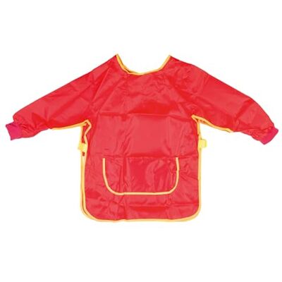 Idena 611184 knutselschort voor kinderen van 5-6 jaar, met lange mouwen en klittenbandsluiting in de kleur rood, ideaal voor schilderen, knutselen, koken en modder Idena 611184 knutselschort voor kinderen van 5-6 jaar, met lange mouwen en klittenbandsluiting in de kleur rood, ideaal voor schilderen, knutselen, koken en modder