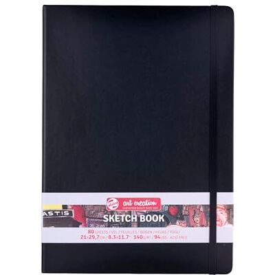 Zwart schetsboek 21x29,7cm 140g 80 vellen zuurvrij Ideaal voor potlood, pastel en acryl inkt Zwart schetsboek 21x29,7cm 140g 80 vellen zuurvrij Ideaal voor potlood, pastel en acryl inkt