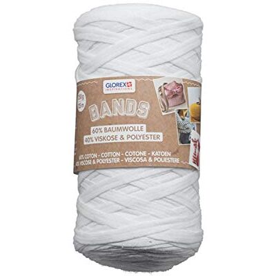 GLOREX 5 bands macramé, superzacht textielgaren van 60% katoen/40% viscose, om te haken, breien, knopen en textiel vorm te geven, 250 g, ca. 125 m. GLOREX 5 bands macramé, superzacht textielgaren van 60% katoen/40% viscose, om te haken, breien, knopen en textiel vorm te geven, 250 g, ca. 125 m.