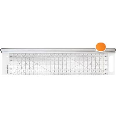 Fiskars Gecombineerd draaimes Ø 45 mm en liniaal, 6" x 24", oranje/wit, 1014651 Fiskars Gecombineerd draaimes Ø 45 mm en liniaal, 6" x 24", oranje/wit, 1014651