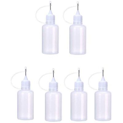 Macabolo 6 flesjes lege lijm met precisienaald voor quilling papier DIY Macabolo 6 flesjes lege lijm met precisienaald voor quilling papier DIY