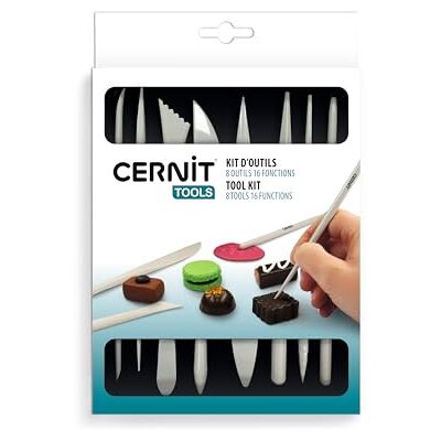 Cernit Gereedschapsset 8 beitels van kunststof, crème Cernit Gereedschapsset 8 beitels van kunststof, crème