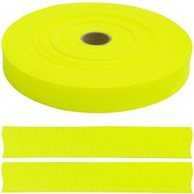AERZETIX C77549 Rouleau de ruban gallon en polyester 50 mètres x 20 mm Couleur jaune-vert néon passementerie vêtements oreillers couette AERZETIX C77549 Rouleau de ruban gallon en polyester 50 mètres x 20 mm Couleur jaune-vert néon passementerie vêtements oreillers couette