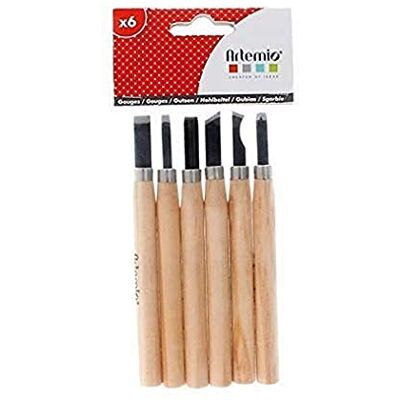Artemio 6 stuks, hout, meerkleurig, 9 x 1,5 x 20 cm, 18004059 Artemio 6 stuks, hout, meerkleurig, 9 x 1,5 x 20 cm, 18004059