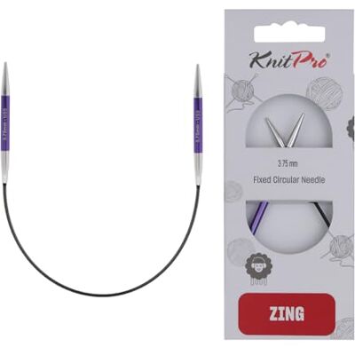 KnitPro Zing vaste breinaalden rondbreinaalden 22,5 cm x 3,75 mm KnitPro Zing vaste breinaalden rondbreinaalden 22,5 cm x 3,75 mm