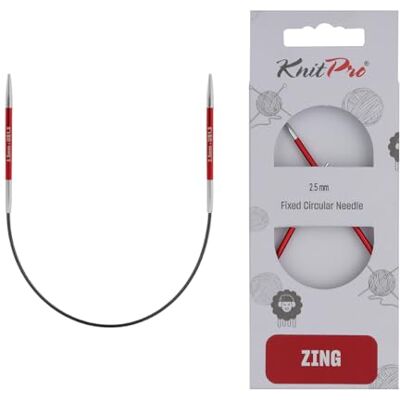 KnitPro Zing vaste breinaalden rondbreinaalden 22,5 cm x 2,5 mm KnitPro Zing vaste breinaalden rondbreinaalden 22,5 cm x 2,5 mm