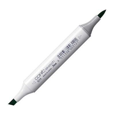 Copic Sketch Marker type G 14 professionele penseelstiften appelgroen met Super Brush punt en medium punt Copic Sketch Marker type G 14 professionele penseelstiften appelgroen met Super Brush punt en medium punt