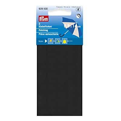 Prym Nylon Patches Reparatie, Grootte: 6,5 cm x 14 cm, Zwart Prym Nylon Patches Reparatie, Grootte: 6,5 cm x 14 cm, Zwart