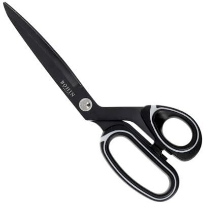 Bohin France France roestvrij staal titanium gecoat (26 cm) professionele naaischaar met ergonomische handgrepen 1 stuk Bohin France France roestvrij staal titanium gecoat (26 cm) professionele naaischaar met ergonomische handgrepen 1 stuk