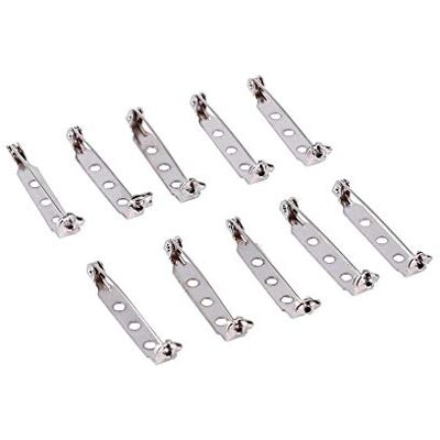 Estink 50 stuks zilveren broches met 3 gaten, veiligheidssluiting voor knutselen, schrijfwaren, bandages, naaien, naaien (32 mm) Estink 50 stuks zilveren broches met 3 gaten, veiligheidssluiting voor knutselen, schrijfwaren, bandages, naaien, naaien (32 mm)