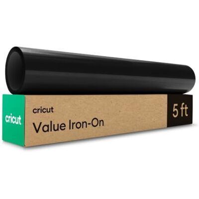 Cricut Warmteoverdracht vinylrol voor gebruik met alle snijmachines, zwart, 1,5 m Cricut Warmteoverdracht vinylrol voor gebruik met alle snijmachines, zwart, 1,5 m